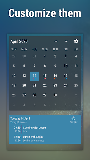 Event Flow Calendar Widget ekran görüntüsü