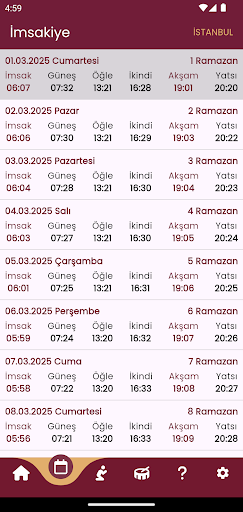 Ramazan İmsakiyesi 2026 ekran görüntüsü