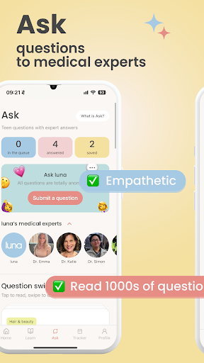 luna: teen health & period app ekran görüntüsü