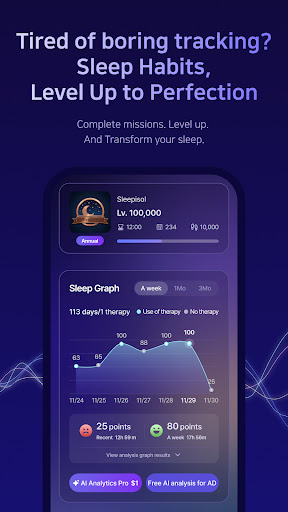 SleepisolBio: sleep, alarm ekran görüntüsü