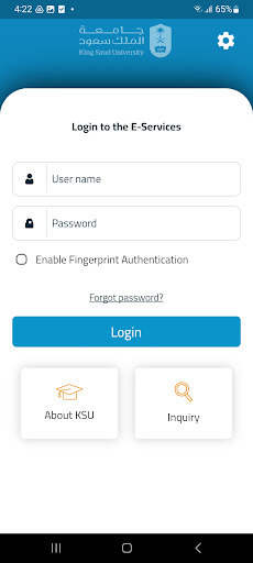 KSU Students e-Services ekran görüntüsü
