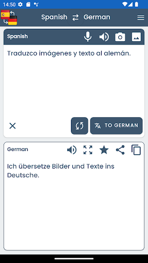 German Spanish Translator ekran görüntüsü