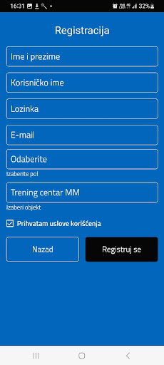 Trening centar MM ekran görüntüsü