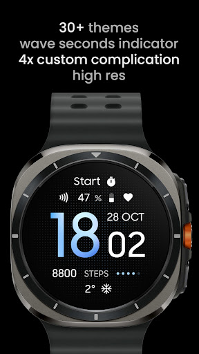 Wave: Wear OS watch face ekran görüntüsü