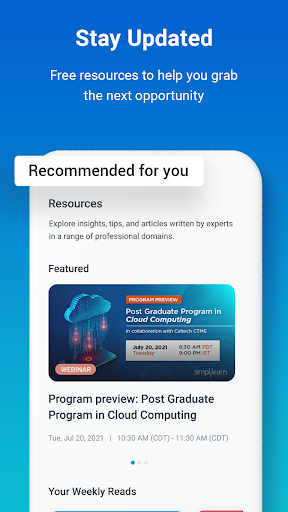 Simplilearn: Online Learning ekran görüntüsü