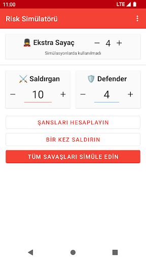 Risk Savaş Simülatörü ekran görüntüsü