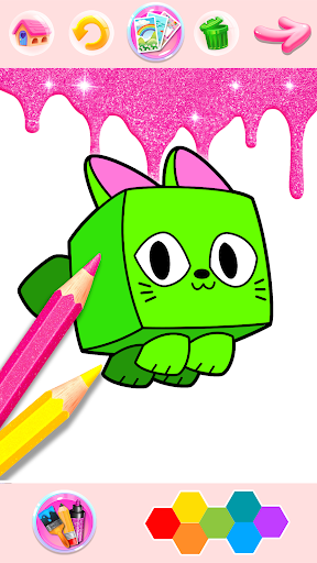 Rainbow Glitter Coloring Book ekran görüntüsü