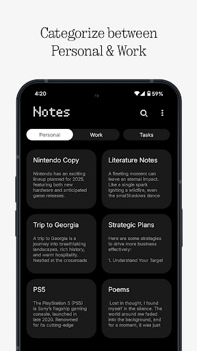 Noting Notes ekran görüntüsü