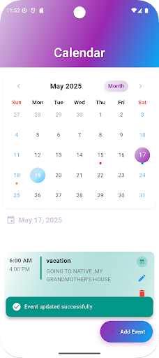 Calendar ekran görüntüsü
