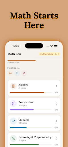 Math Zen: Practice & Master ekran görüntüsü