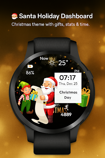 Christmas Dashboard WatchFace ekran görüntüsü