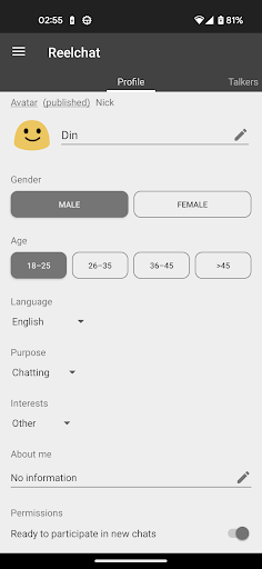 Reelchat ekran görüntüsü