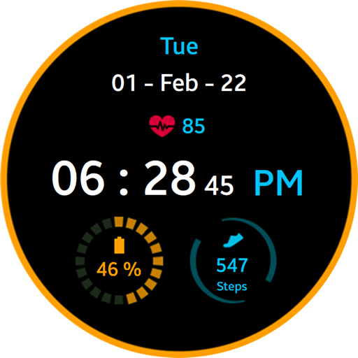Blue Ring Watch Face ekran görüntüsü