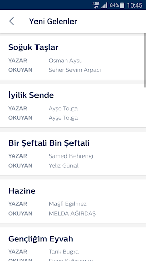 Telefon Kütüphanesi ekran görüntüsü