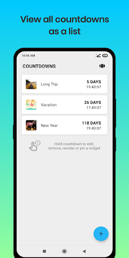 Countdown App and Widget ekran görüntüsü