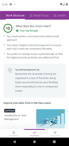 Personality Test ekran görüntüsü