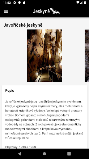 Jeskyně České republiky ekran görüntüsü
