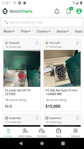 WatchCharts ekran görüntüsü