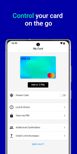 Aqua credit card ekran görüntüsü