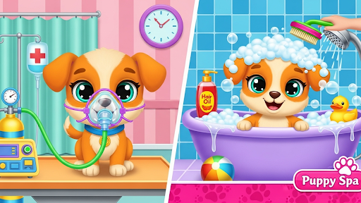 Puppy Pets Vet Dog Caring Game ekran görüntüsü