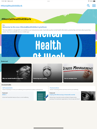 WHO Mental Health At Work ekran görüntüsü