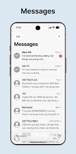Liquid Messages - OS 26 ekran görüntüsü