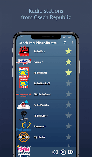 Czech Republic radio stations ekran görüntüsü