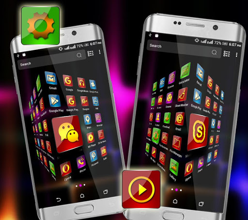 Neon Light Launcher Theme ekran görüntüsü