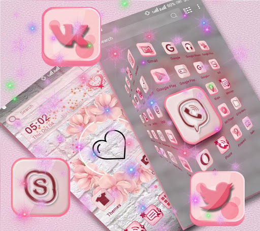 Heart Love Launcher Theme ekran görüntüsü