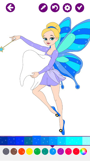 Fairies Coloring Book for Kids ekran görüntüsü