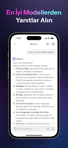Monica AI: Üstün AI Asistanı ekran görüntüsü