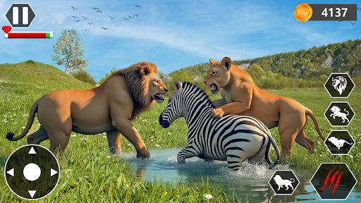 Lion Family Simulator Game ekran görüntüsü