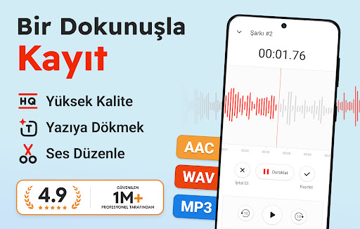 Ses Kaydedici Plus - Kayıt ekran görüntüsü