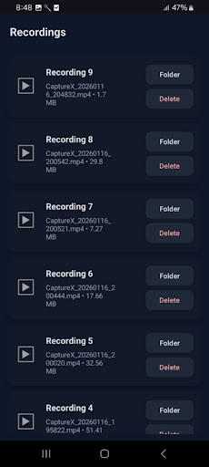 CaptureX Screen Recorder ekran görüntüsü