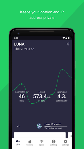 Luna VPN ekran görüntüsü