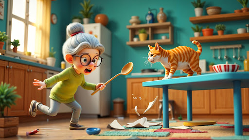 Prank Cat vs Angry Granny ekran görüntüsü