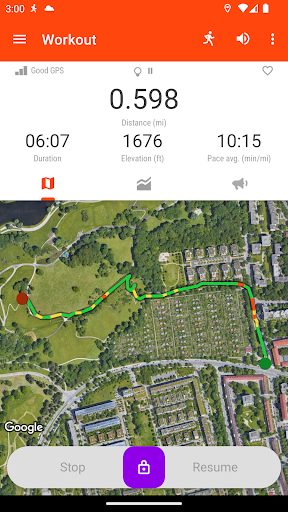 GPS Running Cycling & Fitness ekran görüntüsü