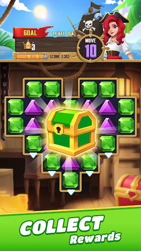 Jewels Crush: Pirate Match 3 ekran görüntüsü