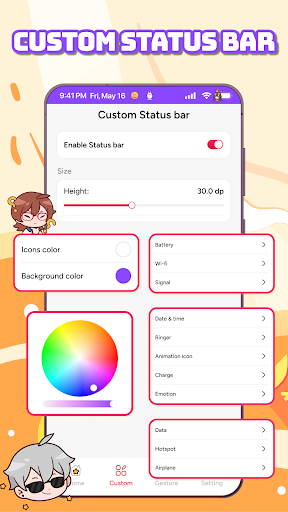Emoji Battery Widget: Cute Bar ekran görüntüsü