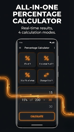 Percentage Calculator ekran görüntüsü
