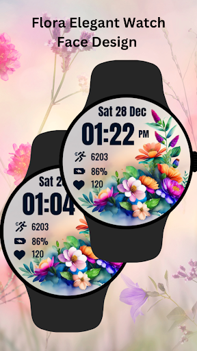 Flora Elegant Watch Face ekran görüntüsü