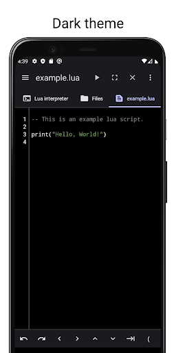 LuaDroid - ide for lua ekran görüntüsü