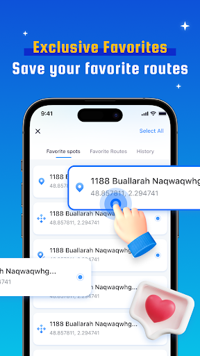 Sahte GPS Sahte konumu - AnyTo ekran görüntüsü