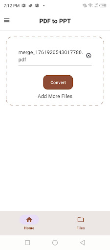 PPTX den PDF ye Dönüştürücü ekran görüntüsü
