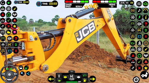 Jcb ekskavatör buldozer oyunu ekran görüntüsü