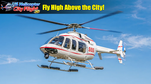 US Helicopter City Flight 3D ekran görüntüsü