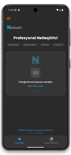 Netleştir ekran görüntüsü