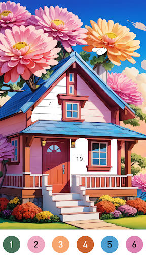 Fairytale Color by number game ekran görüntüsü