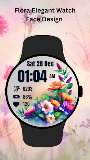 Flora Elegant Watch Face ekran görüntüsü