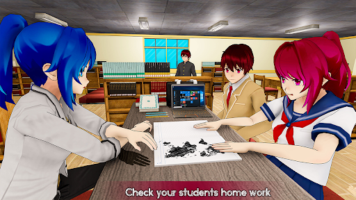 Anime Kız Sanal Okul Hayatı ekran görüntüsü